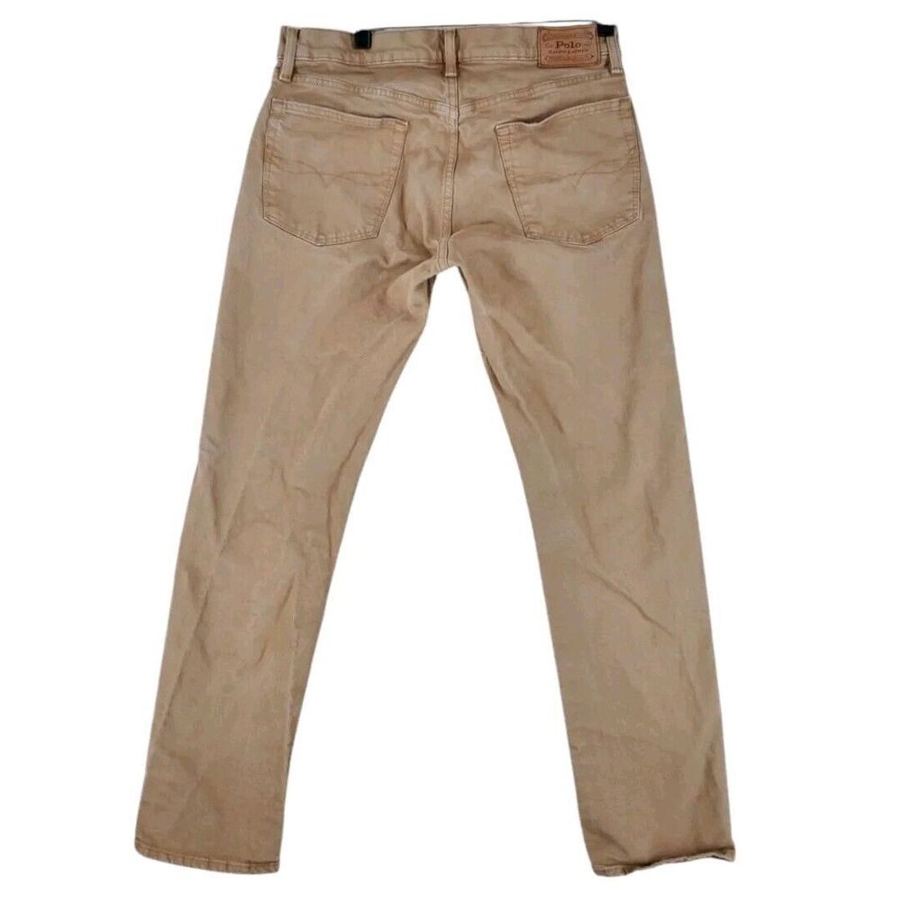 Polo Ralph Lauren Jeans Hampton Relaxed Straight Mens 32x32 Khaki Brown Mid Rise - Picture 13 of 13
